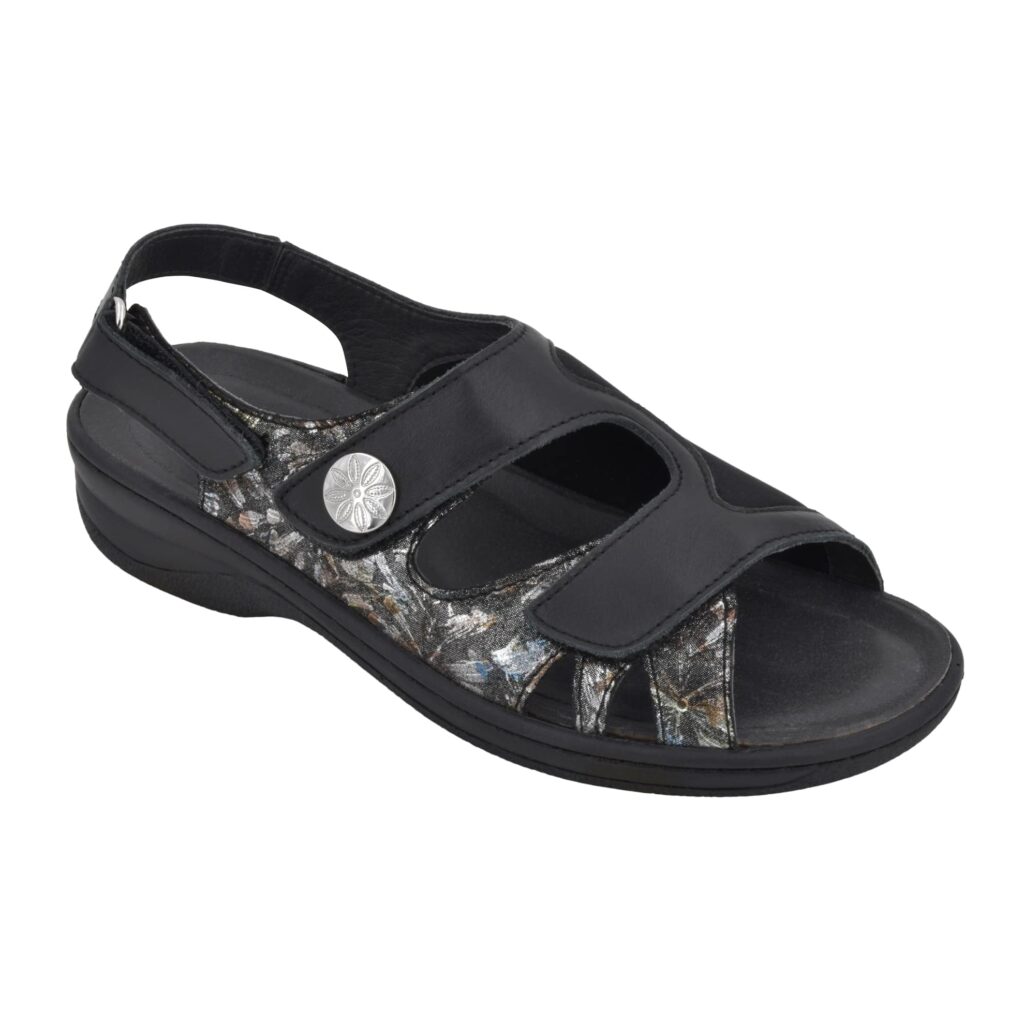 Biotime Women's Grace Sandals - Black-silver