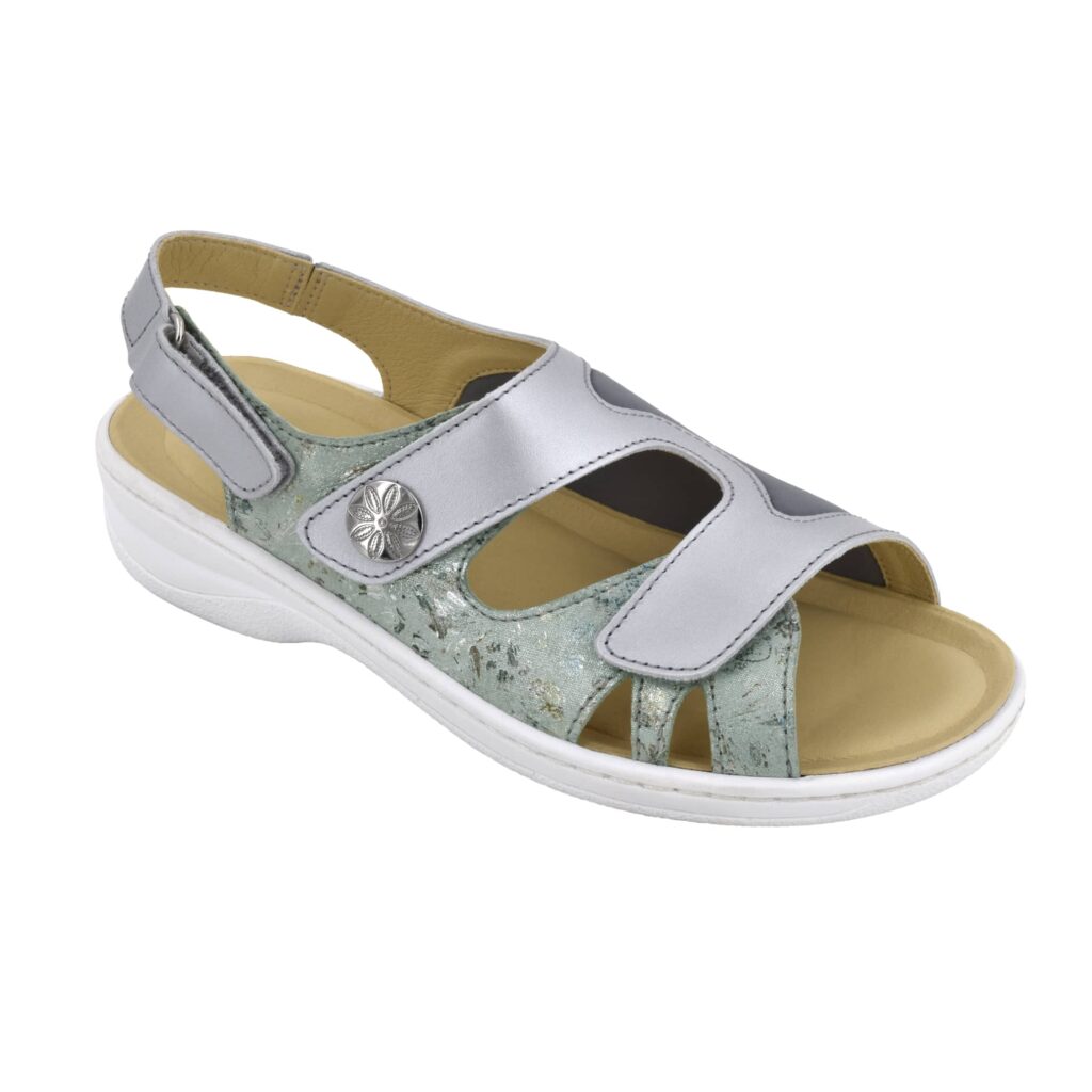 Biotime Women's Grace Sandals - Grey-silver