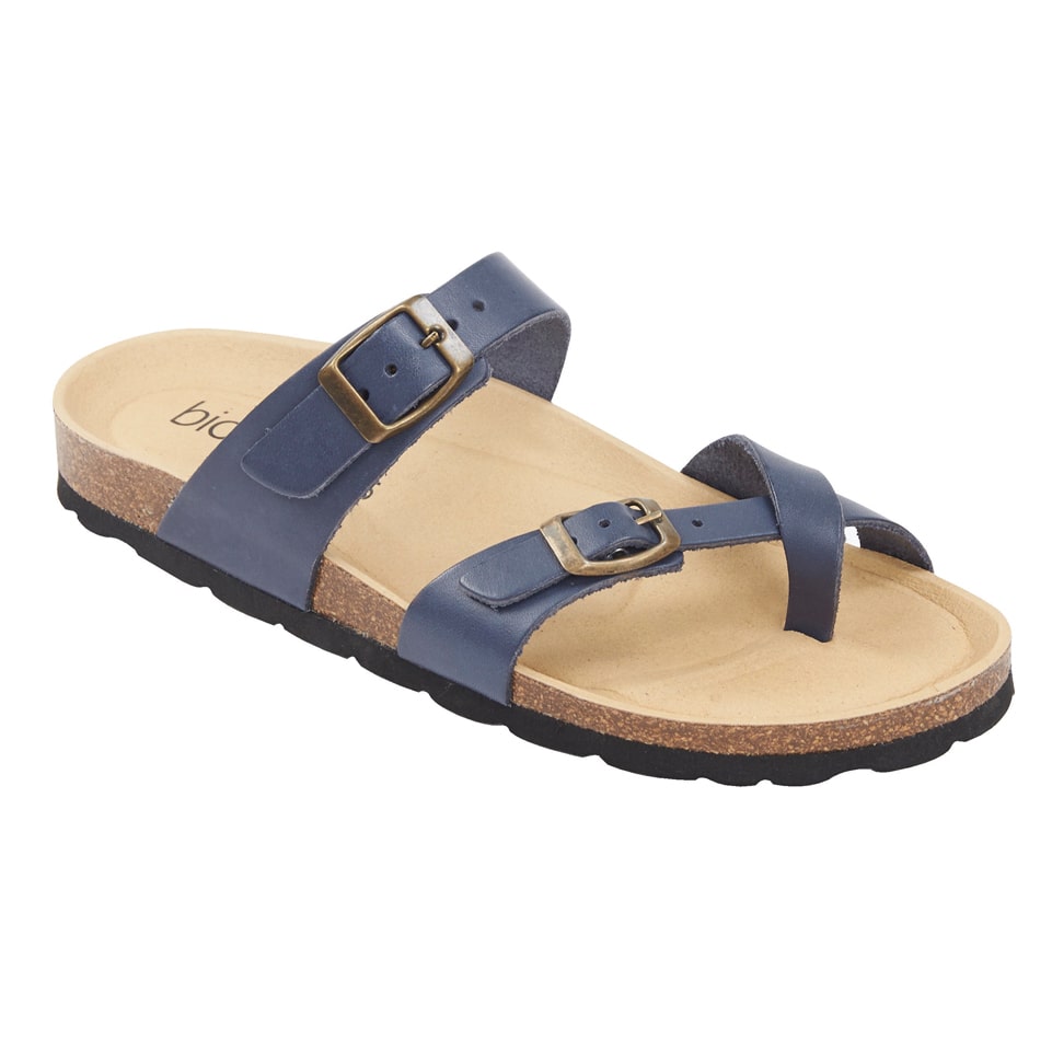Biotime Women's Emily Sandals - Navy-leather