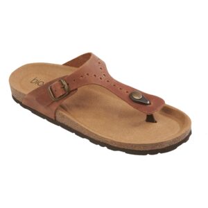 Biotime Women's Brooke Leather Sandals - Cognac