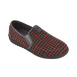 Biotime Men's Myles Slippers - Blue-plaid — 1