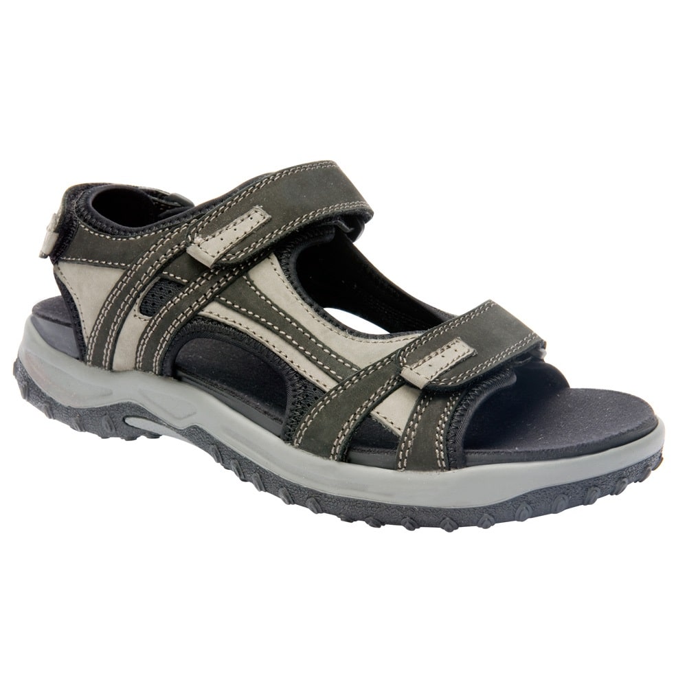 Drew Men's Warren Sandals - Black-grey