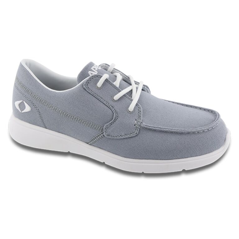 Apex Men's Moc Toe Canvas Loafer - Grey