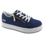 Apex Women's Blutcher Canvas Zip Shoes - Navy — 2