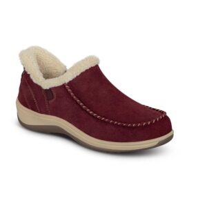 OrthoFeet Women's Lorin Hands-Free Slippers - Bordeaux