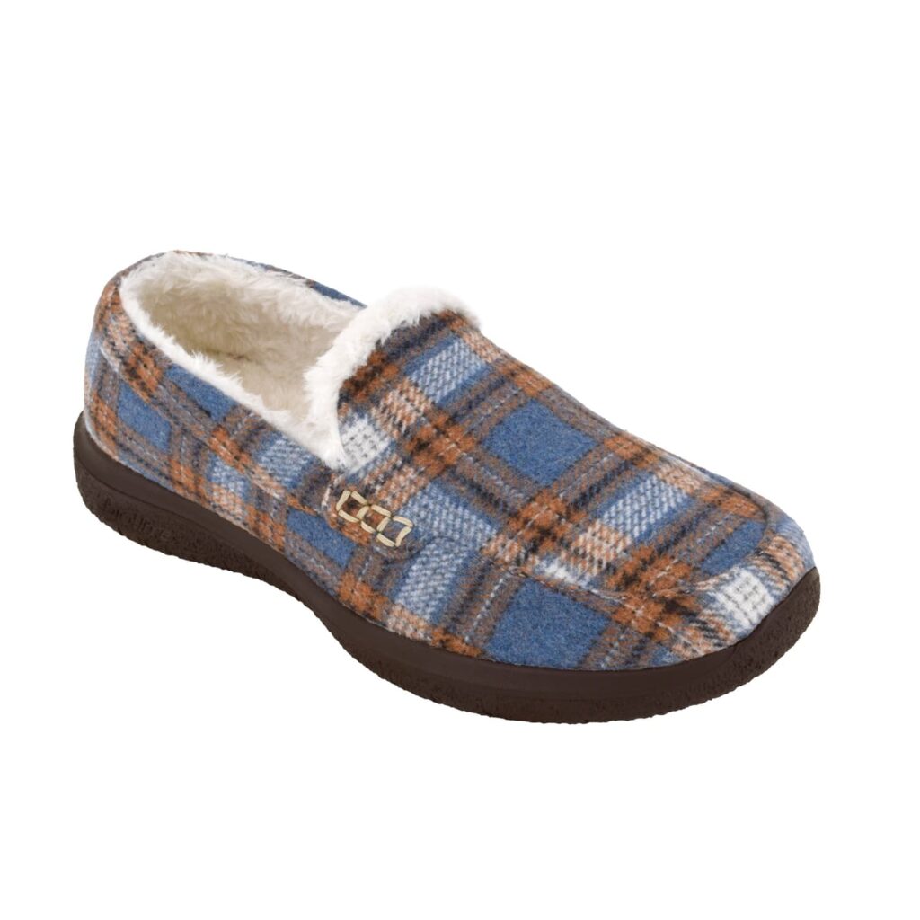 Biotime Women's Plaid Slippers - Blue-brown