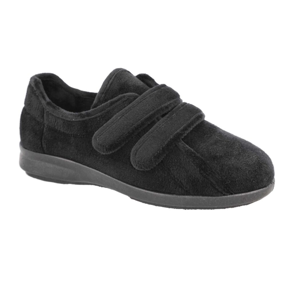 DB Easy B Women's Fork Slippers - Black