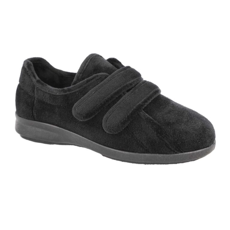 DB Easy B Women's Fork Slippers - Black