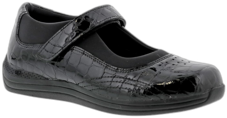 Drew Women's Rose Shoes - Black-croc-patent