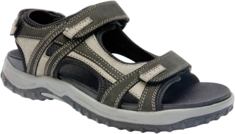 Drew Men's Warren Sandals - Black-grey