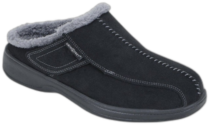 OrthoFeet Men's Asheville Slippers - Black