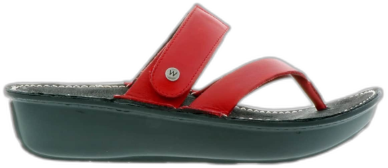 Wolky Women's Tahiti Sandals - Red-leather