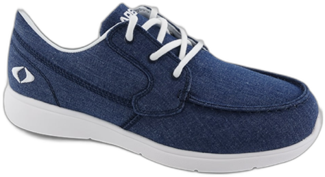 Apex Women's Moc Toe Canvas Loafer - Navy