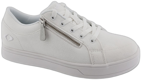 Apex Women's Blutcher Canvas Zip Shoes - White