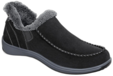 OrthoFeet Women's Lorin Hands-Free Slippers - Black