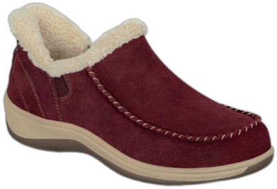 OrthoFeet Women's Lorin Hands-Free Slippers - Bordeaux