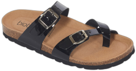 Biotime Women's Emily Sandals - Black-leather