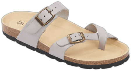Biotime Women's Emily Sandals - Cloud-grey-leather