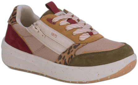 Drew Women's Happy Shoes - Olive-leopard