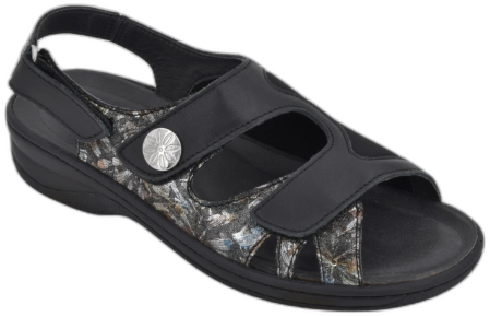 Biotime Women's Grace Sandals - Black-silver