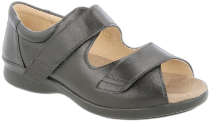 DB EasyB Women's Bliss 2 Sandals - Black-leather