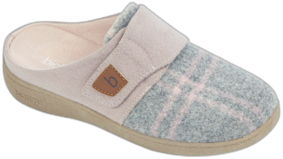 Biotime Women's Amity Slippers - Grey-purple-plaid