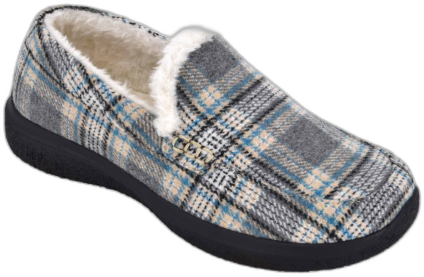 Biotime Women's Plaid Slippers - Light-grey