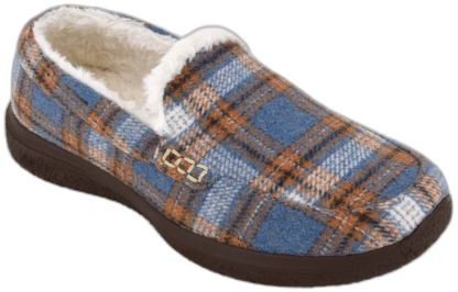 Biotime Women's Plaid Slippers - Blue-brown