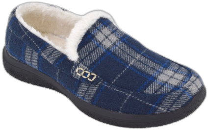 Biotime Women's Plaid Slippers - Navy
