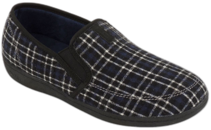 Biotime Men's Myles Slippers - Blue-plaid