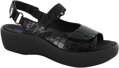 Wolky Women's Jewel Sandals - Croco-flash-anthracite